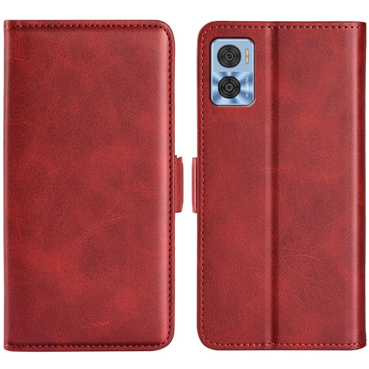 For Motorola Moto E22 / E22i Dual-side Magnetic Buckle Horizontal Flip Leather Phone Case, For Motorola Moto E22 / E22i