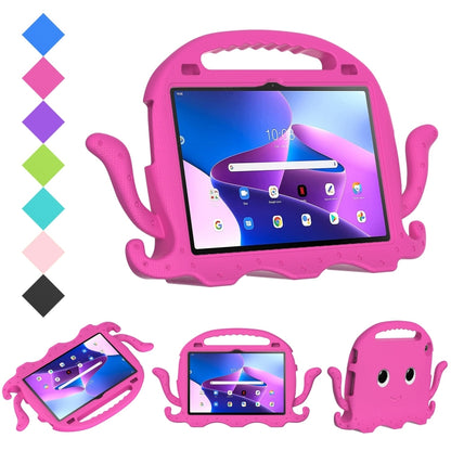 Pink octopus-style shockproof tablet case with carry handle and raised corner guards