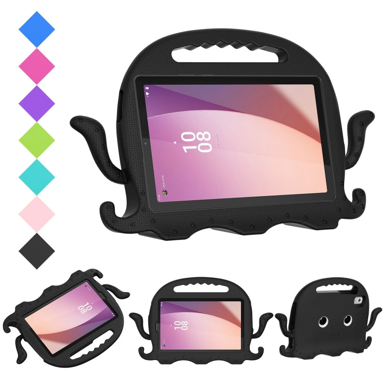 Black octopus-style shockproof tablet case with carry strap and handle cutout