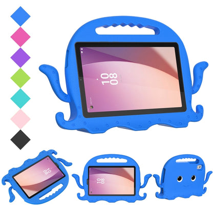 Blue octopus-style shockproof tablet case with carry strap and handle cutout