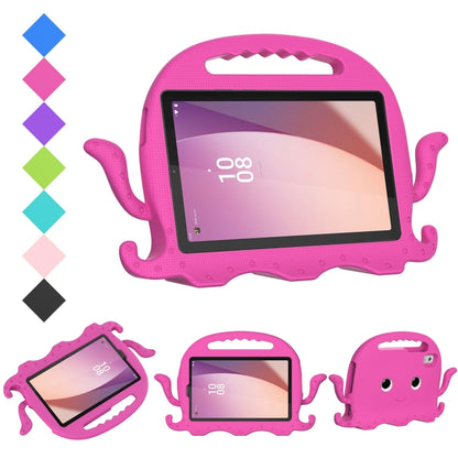 Bright pink octopus-style shockproof tablet case with carry strap and handle cutout