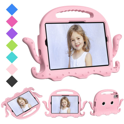 Pink octopus-style shockproof tablet case with carry strap and handle cutout