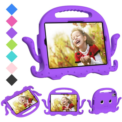 Purple octopus-style shockproof tablet case with carry strap and handle cutout