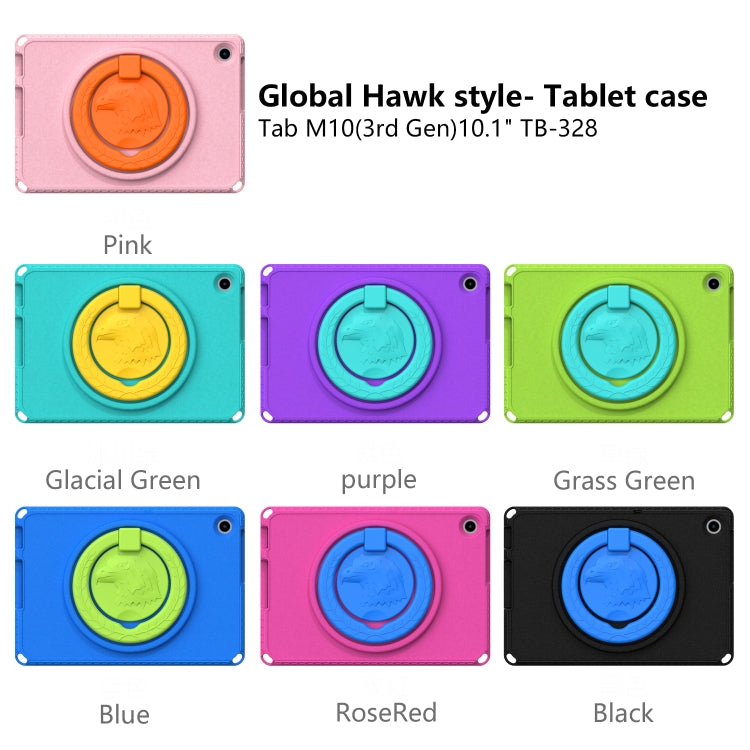 Hard tablet case color options with circular stand ring in multiple colors