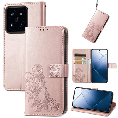 Embossed leather phone case with magnetic clasp, pale rose folio with card slots