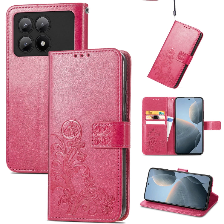 Embossed leather phone case with magnetic clasp, pink folio with card slots