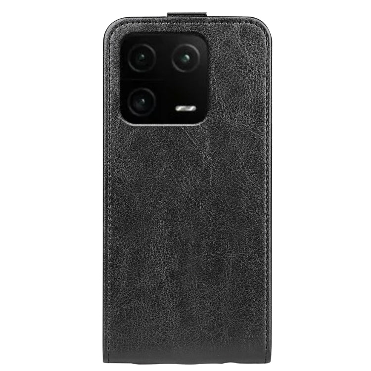 Black textured leather phone case for Xiaomi 13 Pro with camera cutout