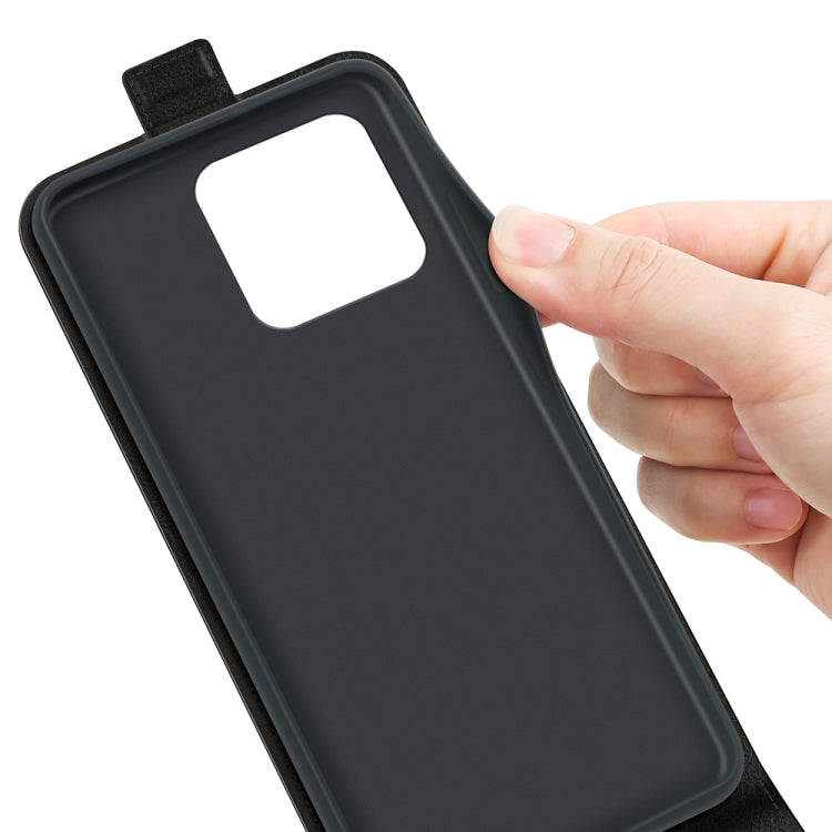 Black smooth leather phone back cover with cutout for Xiaomi 13 Pro
