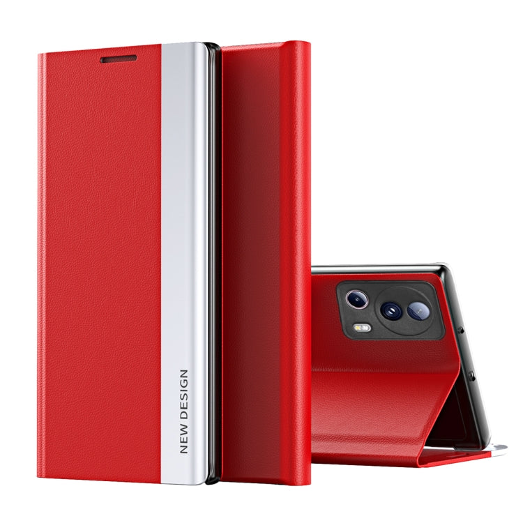 Side Electroplated Adsorption Leather Phone Case, For Xiaomi 13 Lite