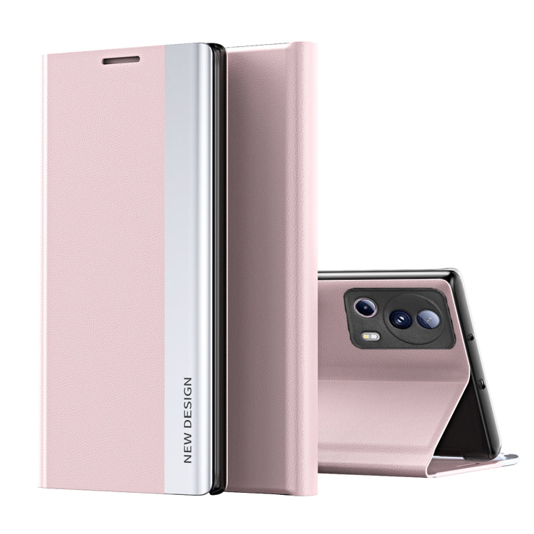 Side Electroplated Adsorption Leather Phone Case, For Xiaomi 13 Lite