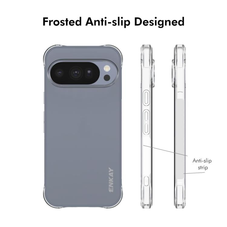 Frosted TPU phone case with anti-slip side grips and camera lens cutouts