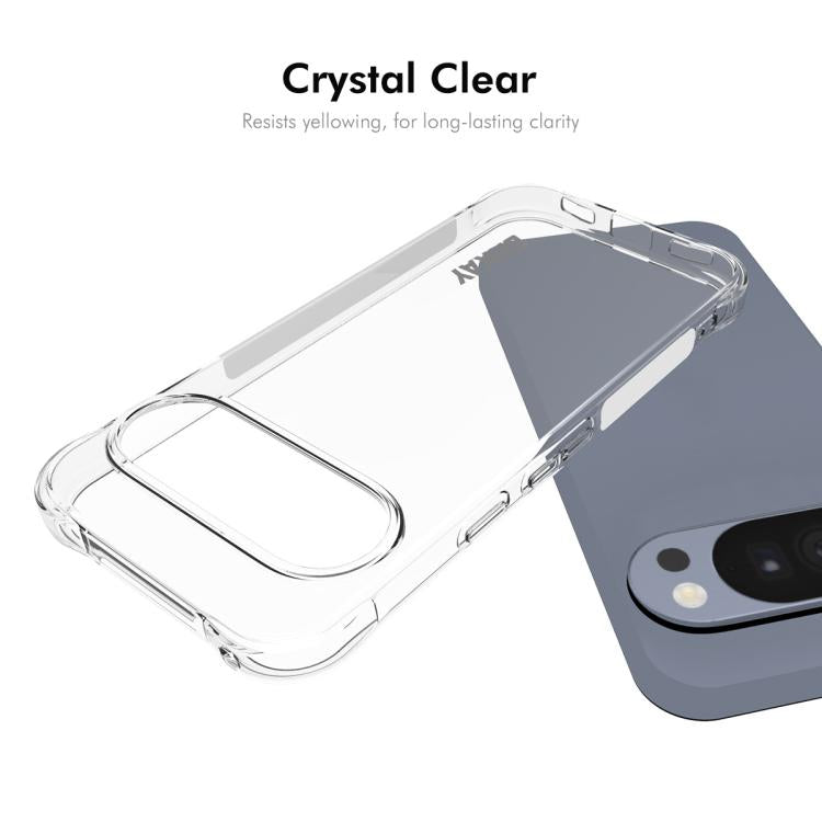Crystal clear TPU phone case with raised camera and screen protection edges
