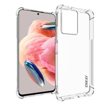 Clear TPU phone case for Xiaomi Redmi Note 12 4G with raised edges and cutouts