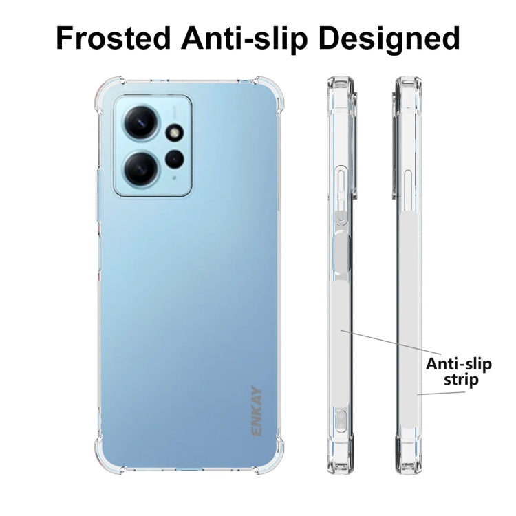 Clear TPU phone case with anti-slip grip texture for Xiaomi Redmi Note 12 4G