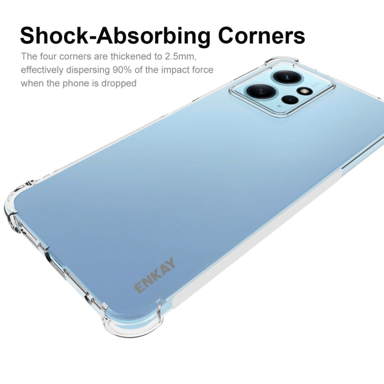 Clear TPU phone case for Xiaomi Redmi Note 12 4G with shock-absorbing corners