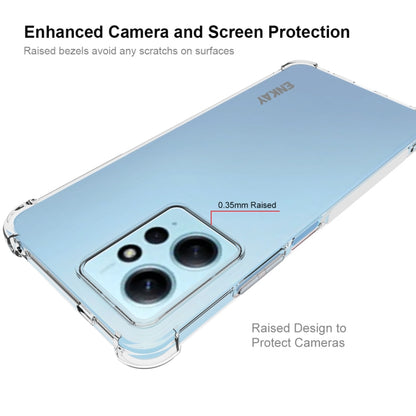Clear TPU phone case for Xiaomi Redmi Note 12 4G with raised camera and screen bezels