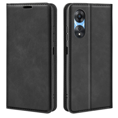Black leather folio phone case with cutouts for camera and ports