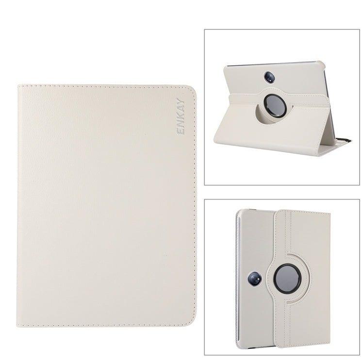 For OnePlus Pad / OPPO Pad 2 ENKAY 360 Degree Rotation Stand Litchi Leather Smart Tablet Case, For OnePlus Pad / OPPO Pad 2