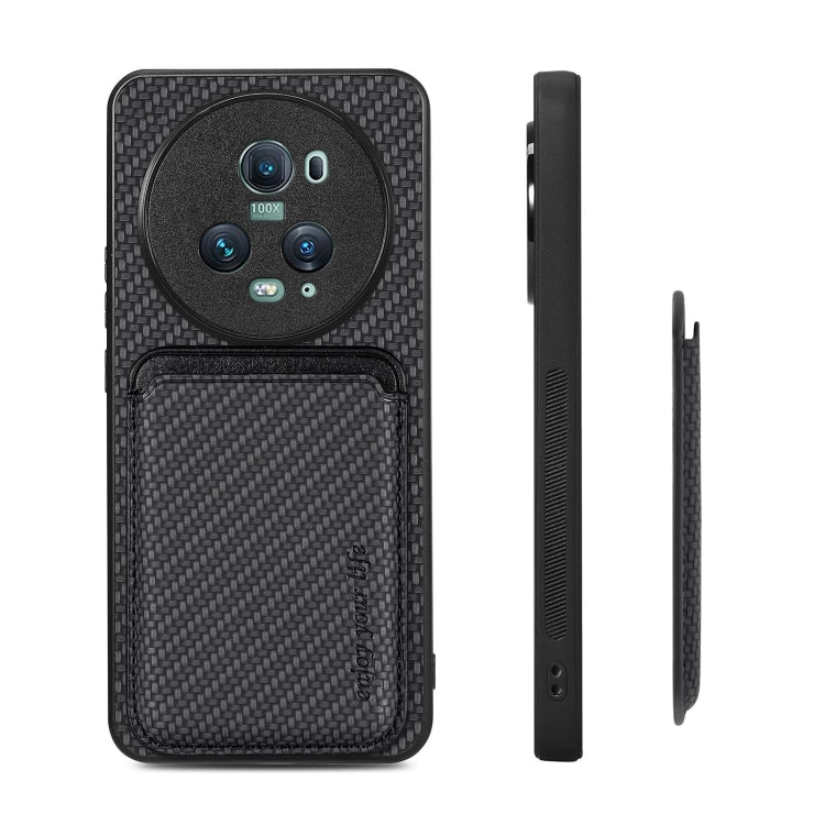 Carbon Fiber Leather Card Magsafe Magnetic Phone Case, For Honor Magic5 Pro, FOr vivo X70