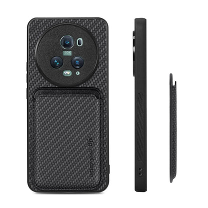 Carbon Fiber Leather Card Magsafe Magnetic Phone Case, For Honor Magic5 Pro, FOr vivo X70