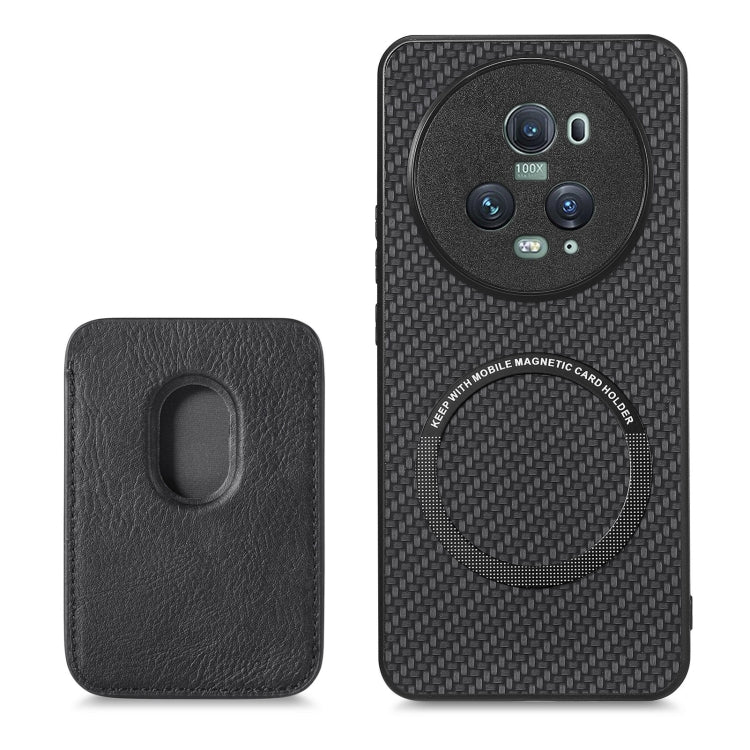 Carbon Fiber Leather Card Magsafe Magnetic Phone Case, For Honor Magic5 Pro, FOr vivo X70