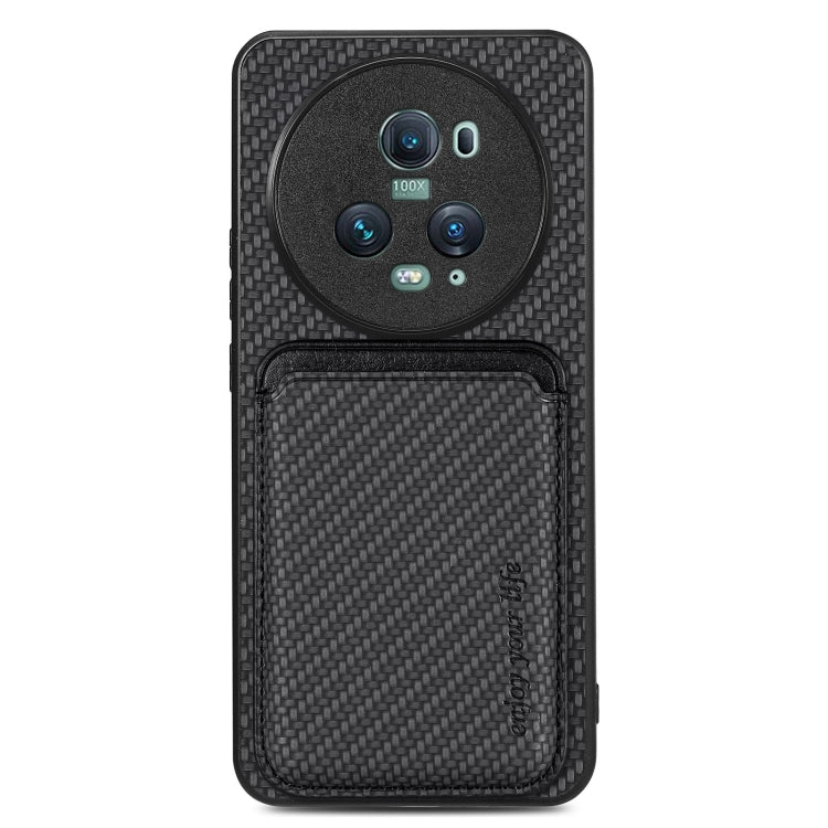 Carbon Fiber Leather Card Magsafe Magnetic Phone Case, For Honor Magic5 Pro, FOr vivo X70