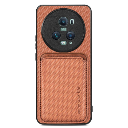 Carbon Fiber Leather Card Magsafe Magnetic Phone Case, For Honor Magic5 Pro, FOr vivo X70