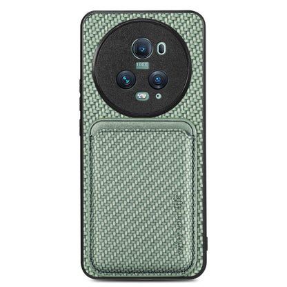 Carbon Fiber Leather Card Magsafe Magnetic Phone Case, For Honor Magic5 Pro, FOr vivo X70