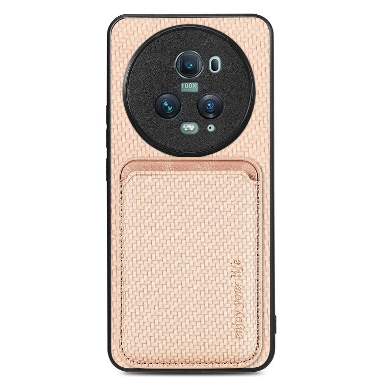 Carbon Fiber Leather Card Magsafe Magnetic Phone Case, For Honor Magic5 Pro, FOr vivo X70