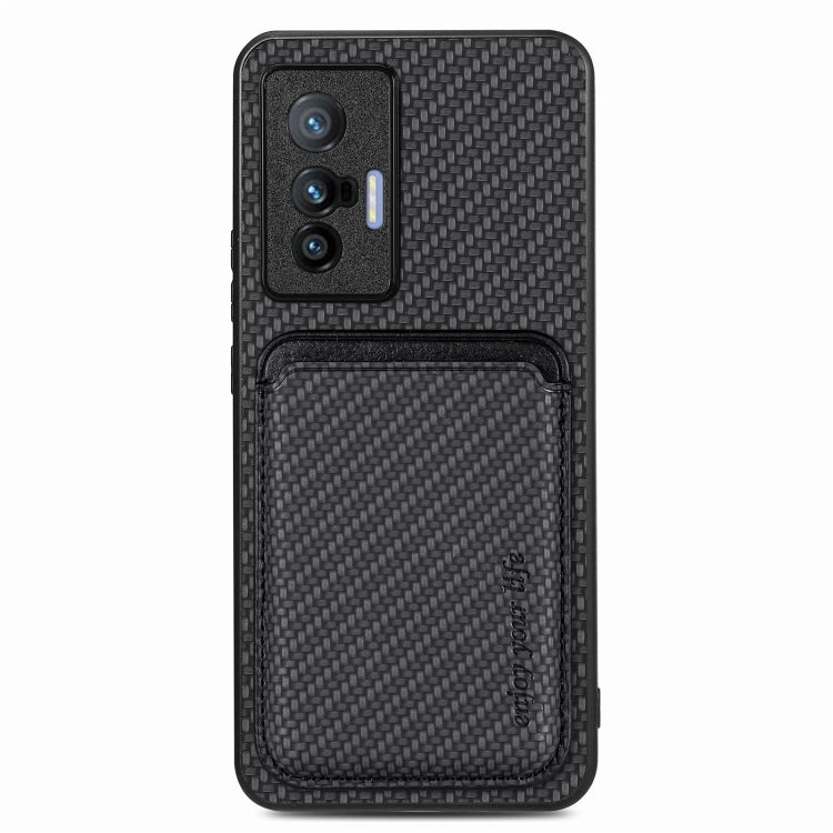Carbon Fiber Leather Card Magsafe Magnetic Phone Case, For Honor Magic5 Pro, FOr vivo X70