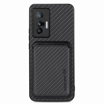 Carbon Fiber Leather Card Magsafe Magnetic Phone Case, For Honor Magic5 Pro, FOr vivo X70
