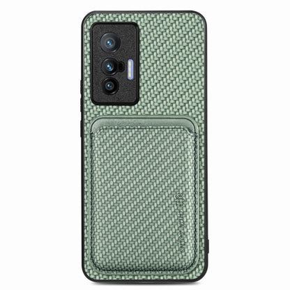 Carbon Fiber Leather Card Magsafe Magnetic Phone Case, For Honor Magic5 Pro, FOr vivo X70