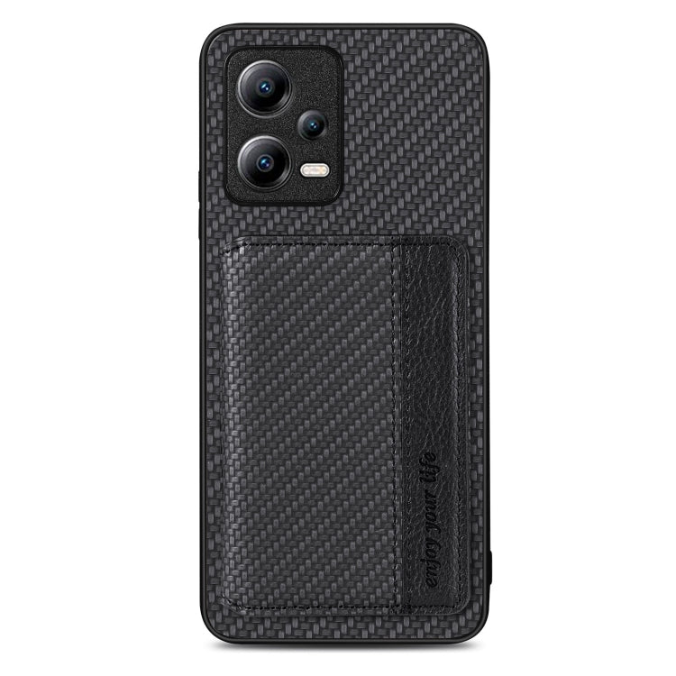 Carbon Fiber Magnetic Card Bag Phone Case, For Xiaomi Poco X5, For Xiaomi Redmi Note 10 5G, For Xiaomi Redmi Note 12 5G Global, For OPPO A74 5G