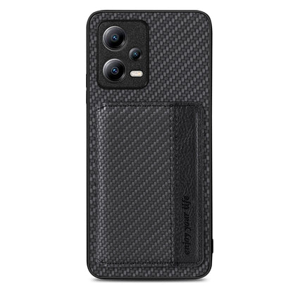 Carbon Fiber Magnetic Card Bag Phone Case, For Xiaomi Poco X5, For Xiaomi Redmi Note 10 5G, For Xiaomi Redmi Note 12 5G Global, For OPPO A74 5G