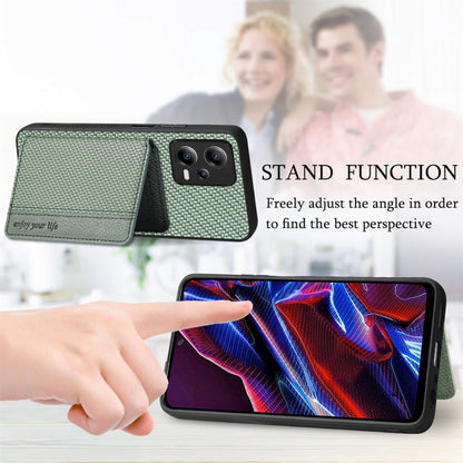 Carbon Fiber Magnetic Card Bag Phone Case, For Xiaomi Poco X5, For Xiaomi Redmi Note 10 5G, For Xiaomi Redmi Note 12 5G Global, For OPPO A74 5G