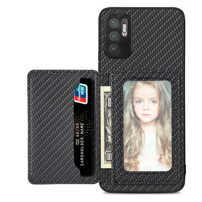 Carbon Fiber Magnetic Card Bag Phone Case, For Xiaomi Poco X5, For Xiaomi Redmi Note 10 5G, For Xiaomi Redmi Note 12 5G Global, For OPPO A74 5G