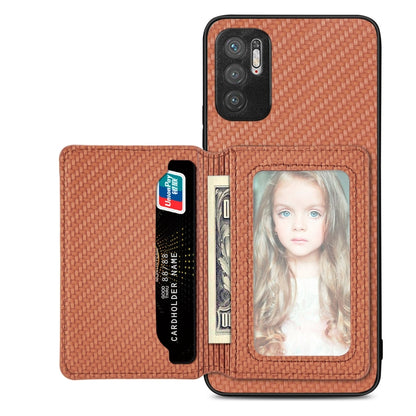 Carbon Fiber Magnetic Card Bag Phone Case, For Xiaomi Poco X5, For Xiaomi Redmi Note 10 5G, For Xiaomi Redmi Note 12 5G Global, For OPPO A74 5G