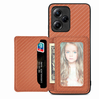 Carbon Fiber Magnetic Card Bag Phone Case, For Xiaomi Poco X5, For Xiaomi Redmi Note 10 5G, For Xiaomi Redmi Note 12 5G Global, For OPPO A74 5G
