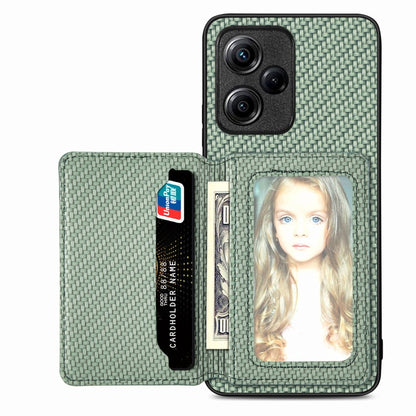 Carbon Fiber Magnetic Card Bag Phone Case, For Xiaomi Poco X5, For Xiaomi Redmi Note 10 5G, For Xiaomi Redmi Note 12 5G Global, For OPPO A74 5G