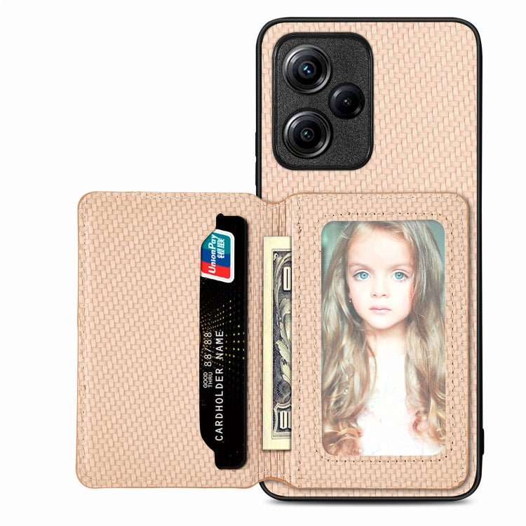 Carbon Fiber Magnetic Card Bag Phone Case, For Xiaomi Poco X5, For Xiaomi Redmi Note 10 5G, For Xiaomi Redmi Note 12 5G Global, For OPPO A74 5G