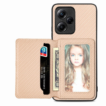 Carbon Fiber Magnetic Card Bag Phone Case, For Xiaomi Poco X5, For Xiaomi Redmi Note 10 5G, For Xiaomi Redmi Note 12 5G Global, For OPPO A74 5G
