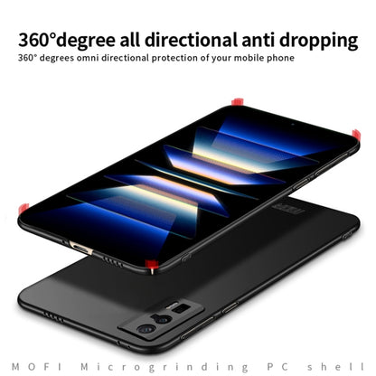 Frosted black PC phone case with camera cutout and raised screen-edge protection
