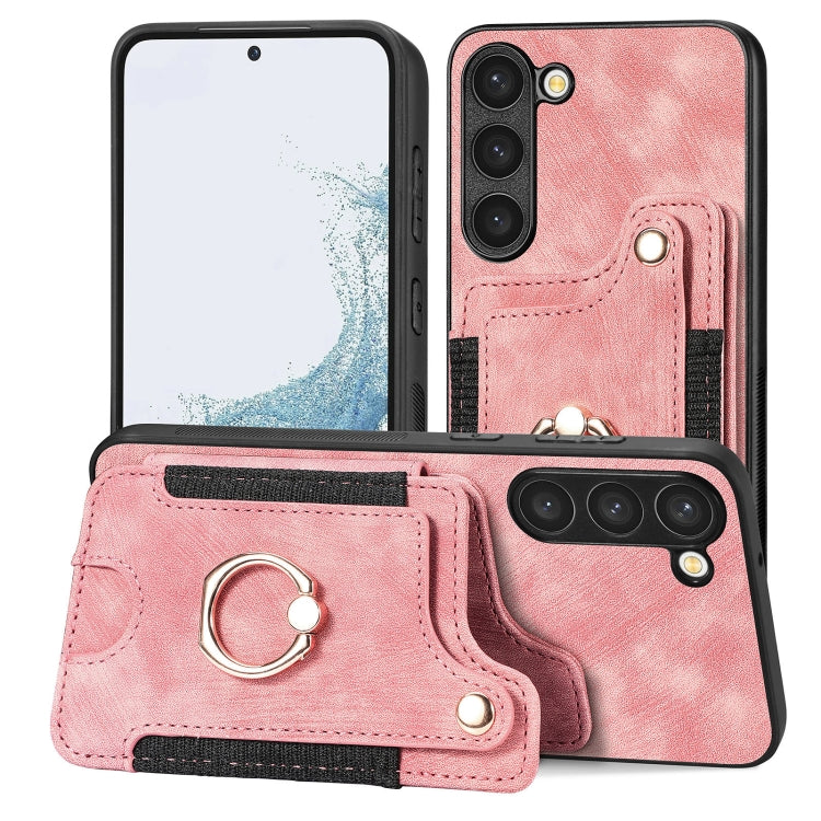 Retro Skin-feel Ring Multi-card Wallet Phone Case, For Samsung Galaxy S23+ 5G, For Samsung Galaxy S23 Ultra 5G, For Samsung Galaxy S22+ 5G, For Samsung Galaxy S22 Ultra 5G, For Samsung Galaxy S21 5G, For Samsung Galaxy S21+ 5G                          ...