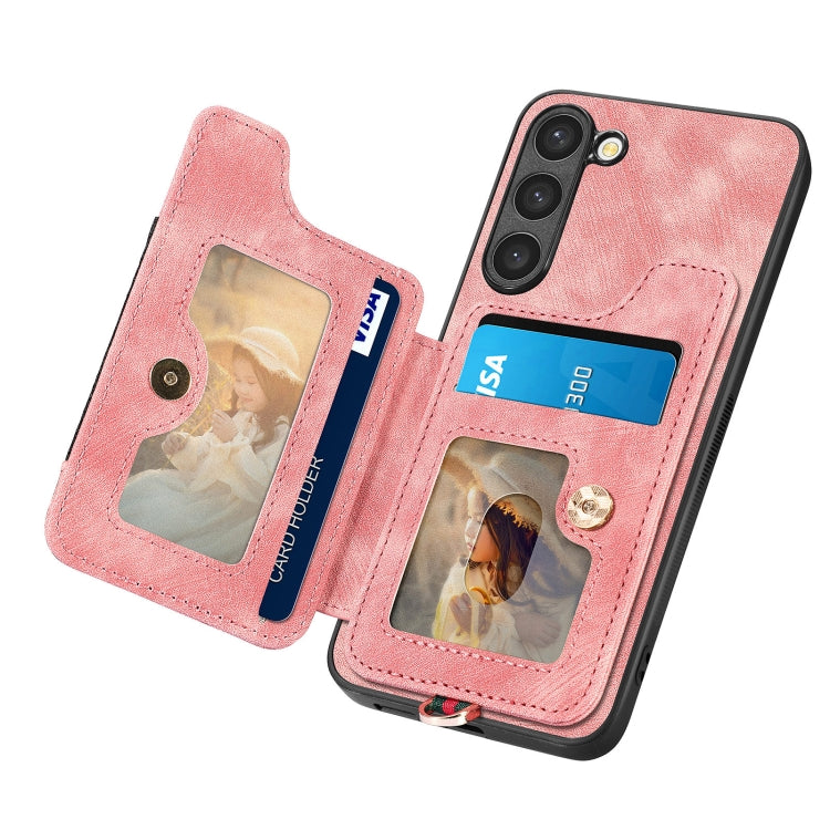 Retro Skin-feel Ring Multi-card Wallet Phone Case, For Samsung Galaxy S23+ 5G, For Samsung Galaxy S23 Ultra 5G, For Samsung Galaxy S22+ 5G, For Samsung Galaxy S22 Ultra 5G, For Samsung Galaxy S21 5G, For Samsung Galaxy S21+ 5G                          ...
