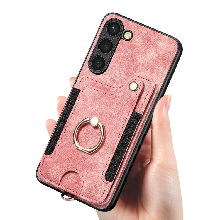 Retro Skin-feel Ring Multi-card Wallet Phone Case, For Samsung Galaxy S23+ 5G, For Samsung Galaxy S23 Ultra 5G, For Samsung Galaxy S22+ 5G, For Samsung Galaxy S22 Ultra 5G, For Samsung Galaxy S21 5G, For Samsung Galaxy S21+ 5G                          ...