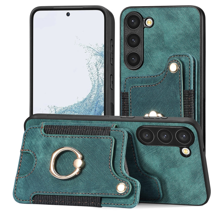 Retro Skin-feel Ring Multi-card Wallet Phone Case, For Samsung Galaxy S23+ 5G, For Samsung Galaxy S23 Ultra 5G, For Samsung Galaxy S22+ 5G, For Samsung Galaxy S22 Ultra 5G, For Samsung Galaxy S21 5G, For Samsung Galaxy S21+ 5G                          ...