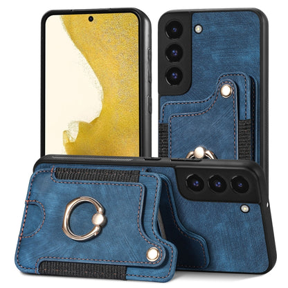 Retro Skin-feel Ring Multi-card Wallet Phone Case, For Samsung Galaxy S23+ 5G, For Samsung Galaxy S23 Ultra 5G, For Samsung Galaxy S22+ 5G, For Samsung Galaxy S22 Ultra 5G, For Samsung Galaxy S21 5G, For Samsung Galaxy S21+ 5G                          ...