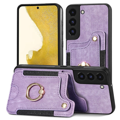 Retro Skin-feel Ring Multi-card Wallet Phone Case, For Samsung Galaxy S23+ 5G, For Samsung Galaxy S23 Ultra 5G, For Samsung Galaxy S22+ 5G, For Samsung Galaxy S22 Ultra 5G, For Samsung Galaxy S21 5G, For Samsung Galaxy S21+ 5G                          ...