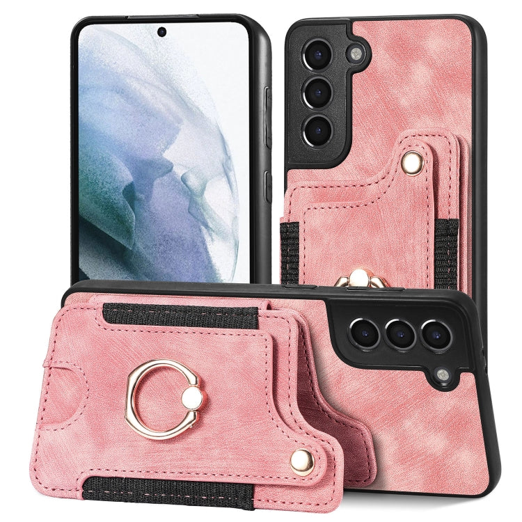 Retro Skin-feel Ring Multi-card Wallet Phone Case, For Samsung Galaxy S23+ 5G, For Samsung Galaxy S23 Ultra 5G, For Samsung Galaxy S22+ 5G, For Samsung Galaxy S22 Ultra 5G, For Samsung Galaxy S21 5G, For Samsung Galaxy S21+ 5G                          ...