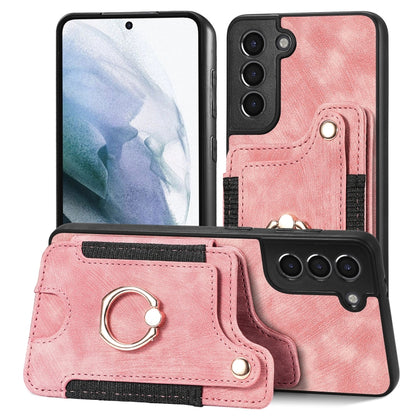 Retro Skin-feel Ring Multi-card Wallet Phone Case, For Samsung Galaxy S23+ 5G, For Samsung Galaxy S23 Ultra 5G, For Samsung Galaxy S22+ 5G, For Samsung Galaxy S22 Ultra 5G, For Samsung Galaxy S21 5G, For Samsung Galaxy S21+ 5G                          ...